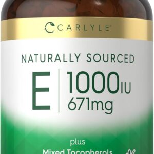 Vitamina E 1000 IU con Tocoferoles Mixtos - 120 Cápsulas Blandas